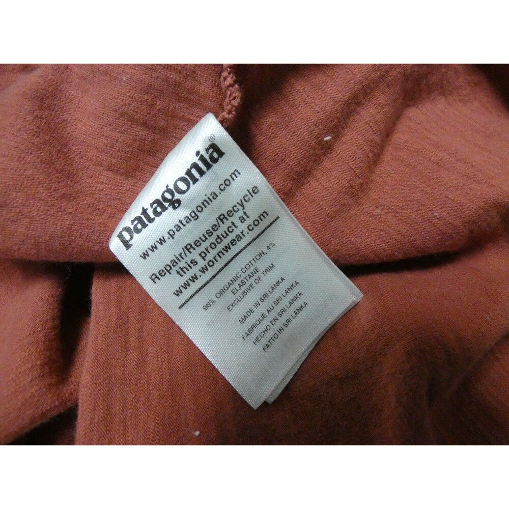 Patagonia Women's M Rust Orange Organic Cotton Dress Faux Wrap Sleeveless - Picture 8 of 9